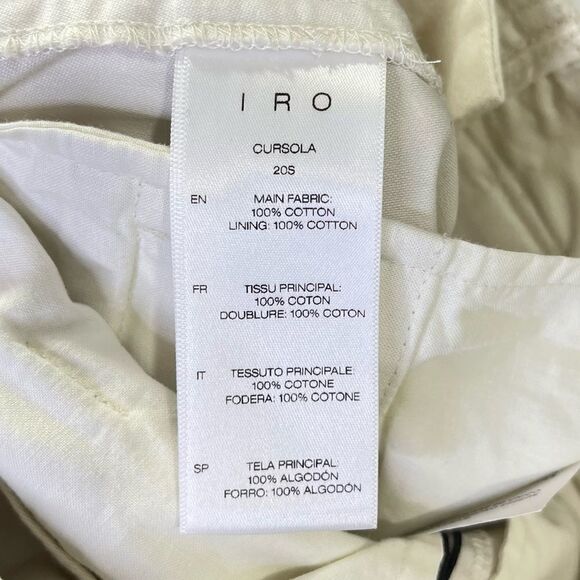 NEW IRO Cursola Belted Paperbag Waist Ankle Pants Cloudy White Size 2 - Picture 11 of 13